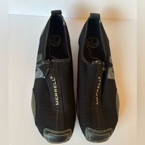 Merrell Women’s Slip-On Shoes Size 8 Black Mesh Zip Athletic Comfort